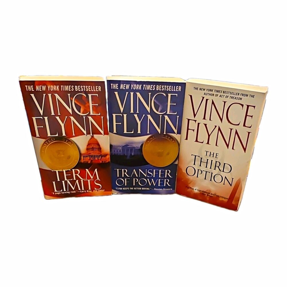Vince Flynn Paperback Lot (3) Term Limits/Transfer of Power/Third Option